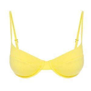 Monday Swimwear - Maui Top Limoncello Rib (Medium)